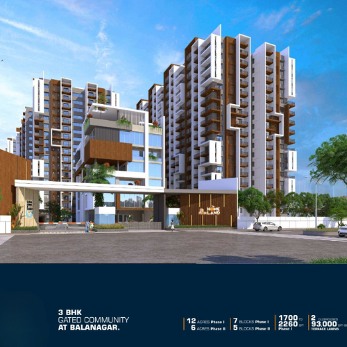 luxury 3bhk apartments at  balanagar,hyderabad
